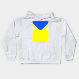 Leeds Retro 1986 - 88 Yellow Blue White Away Kids Hoodie